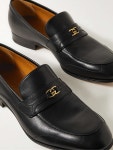 Black Logo-Detailed Leather Loafers | GUCCI | MR PORTER