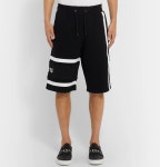 Black Logo-Embroidered Loopback Cotton-Jersey Drawstring Shorts | Givenchy | MR PORTER