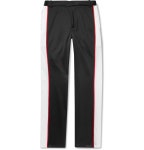 Black Piped Mesh-Panelled Tech-Jersey Trousers | Burberry | MR PORTER