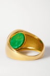 Gold + NET SUSTAIN gold vermeil jade ring | Loren Stewart | NET-A-PORTER