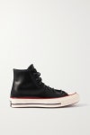 Black Chuck Taylor All Star 70 leather high-top sneakers | Converse | NET-A-PORTER