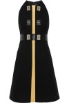 Black Suede-paneled belted crepe dress | Proenza Schouler | NET-A-PORTER