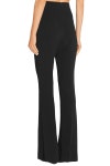 Black High-rise stretch-cady flared pants | Cushnie | NET-A-PORTER