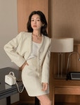 린느샵[Linne shop] | 🤍7일만특가🤍[made] 린느 수술 트위드 셋업 (봄/간절기/데일리... [made] 린느 수술 트위드 셋업 (봄/간절기/데일리/데일리룩/출근룩/데이트룩...