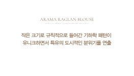 아라마 래글런 블라우스 - 시크라인 아라마 래글런 블라우스