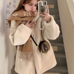 아이보리 겨울 양고기 양모 코트 여성 가을 겨울 새 한국 스타일 샤넬 스타일 류양 빅 미스 마오 마오 코트 트렌디 • 1688 • 어이사마켓... 