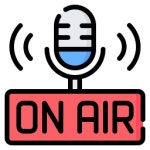 생방송 - 무료 음악과 멀티미디어개 아이콘 아티스트가 디자인한 생방송 종의 무료 아이콘