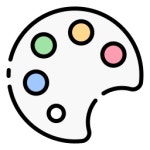 페인트 팔레트 - 무료 미술개 아이콘 아티스트가 디자인한 페인트 팔레트 종의 무료 아이콘