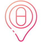 약국 - 무료 지도 및 위치개 아이콘 아티스트가 디자인한 약국 종의 무료 아이콘