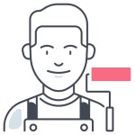 화가 아이콘 Generic color lineal-color