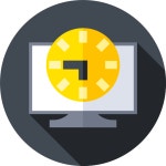 Timer Flat Circular Flat icon