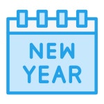 새해 아이콘 Generic color lineal-color