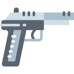 Gun Smalllikeart Flat icon