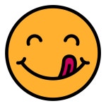 아주 맛있는 - 무료 스마일개 아이콘 아티스트가 디자인한 아주 맛있는 종의 무료 아이콘