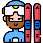 Skier - Free people icons Skier free icons designed by Freepik