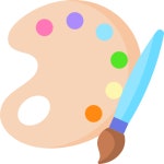 페인트 팔레트 - 무료 미술개 아이콘 아티스트가 디자인한 페인트 팔레트 종의 무료 아이콘