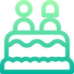 Cake Basic Gradient Lineal color icon