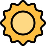 Sun Generic Outline Color icon