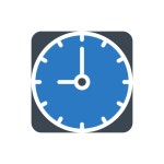 벽 시계 아이콘 Generic Blue
