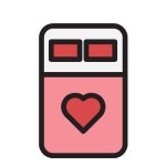 Bed Generic Outline Color icon