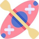 Kayak Kawaii Flat icon