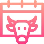 황소 아이콘 Basic Gradient Lineal color