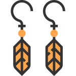 Earrings Meticulous Yellow shadow icon