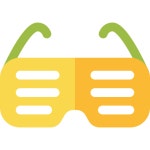 안경 아이콘 Basic Rounded Flat