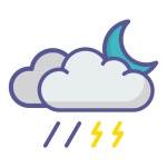 Storm Generic Outline Color icon