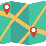 Map - Free maps and location icons Map free icons designed by DinosoftLabs