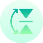 Flip Basic Gradient Circular icon