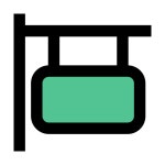 교수형 아이콘 Vector Stall Lineal Color