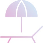 Lounger Generic Flat Gradient icon