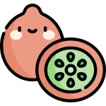 Kiwi Kawaii Lineal color icon