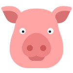 Pig Juicy Fish Flat icon