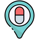 약국 - 무료 지도 및 위치개 아이콘 아티스트가 디자인한 약국 종의 무료 아이콘