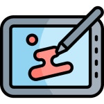 디지털 드로잉 - 무료 전자개 아이콘 아티스트가 디자인한 디지털 드로잉 종의 무료 아이콘