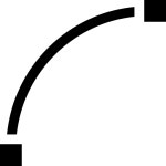 Arc Basic Straight Filled icon
