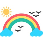 무지개 - 무료 자연개 아이콘 아티스트가 디자인한 무지개 종의 무료 아이콘