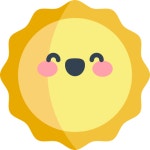 Sun Kawaii Flat icon