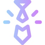 넥타이 아이콘 Super Basic Rounded Gradient