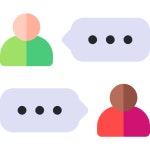 대화 - 무료 연락개 아이콘 아티스트가 디자인한 대화 종의 무료 아이콘