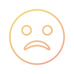 Sad Generic gradient outline icon