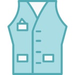 조끼 아이콘 Basic Rounded Flat