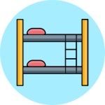 Bunk bed Generic color lineal-color icon | Freepik