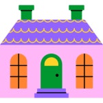 House Harmony Flat sticker | Freepik