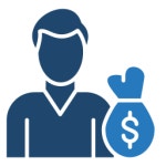 Employee costs Generic black fill icon | Freepik