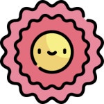 태양 아이콘 Kawaii Lineal