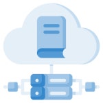 클라우드 스토리지 아이콘 srip Fill