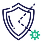 안티 바이러스 아이콘 Generic Detailed Outline